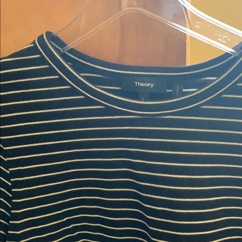 NWOT Theory top. Black and white stripes